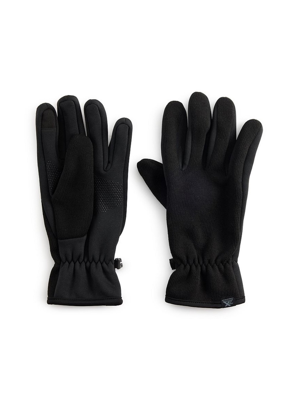 isotoner Men's Black Touchscreen Grip Gloves